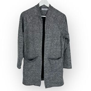 Cotton Emporium XS Gray Open Front Knit Long Sleeve Lightweight Jacket Cardigan